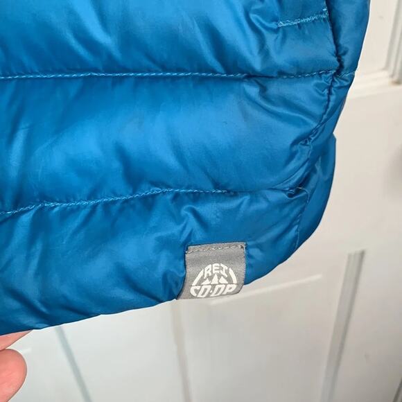 REI Co-Op Women’s Down Vest in Turquoise Blue W-189 Size XS - Picture 3 of 8